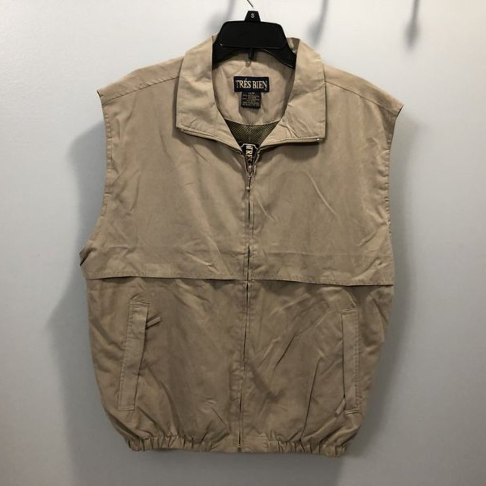 NWT Tan Tres Bien vest men's size M